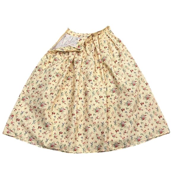 Batsheva Laura Ashley Eres Pleated Floral A-line Midi Skirt - Picture 6 of 7